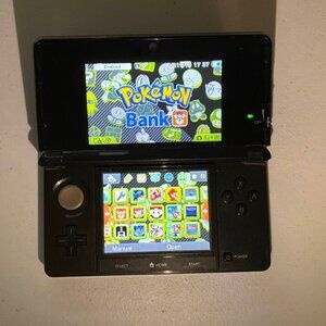 Nintendo 3DS Console Black with Pokemon Bank, Poke Transporter & Games